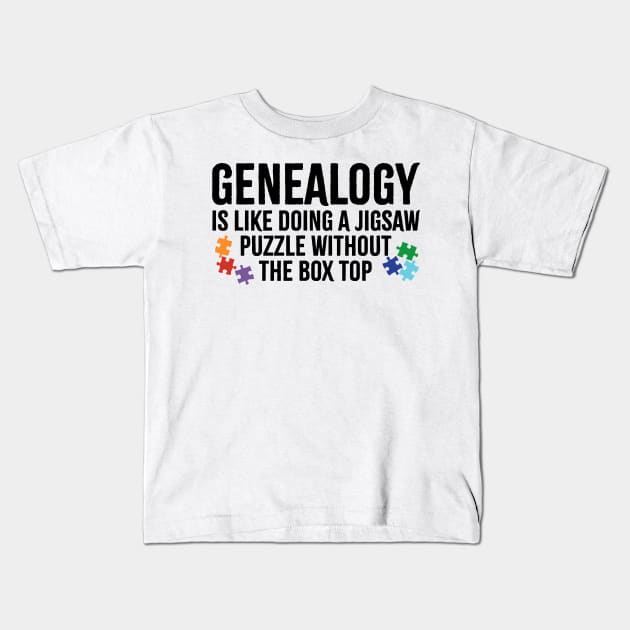 Genealogy Gift Kids T-Shirt by GKalArt